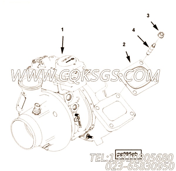 【涡轮增压器】康明斯CUMMINS柴油机的3773560 涡轮增压器
