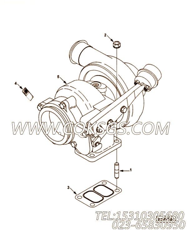 【涡轮增压器】康明斯CUMMINS柴油机的4045055 涡轮增压器