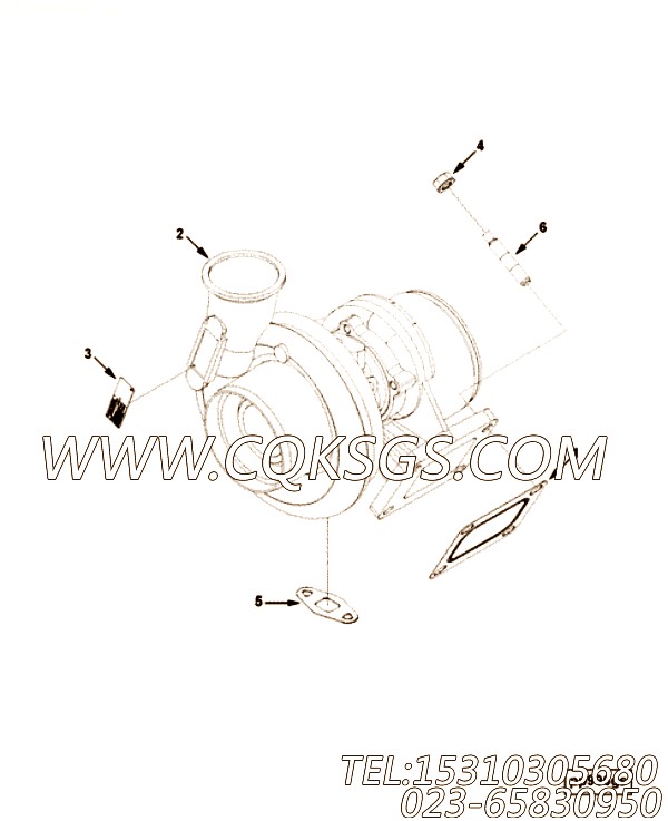 【涡轮增压器】康明斯CUMMINS柴油机的3767831 涡轮增压器