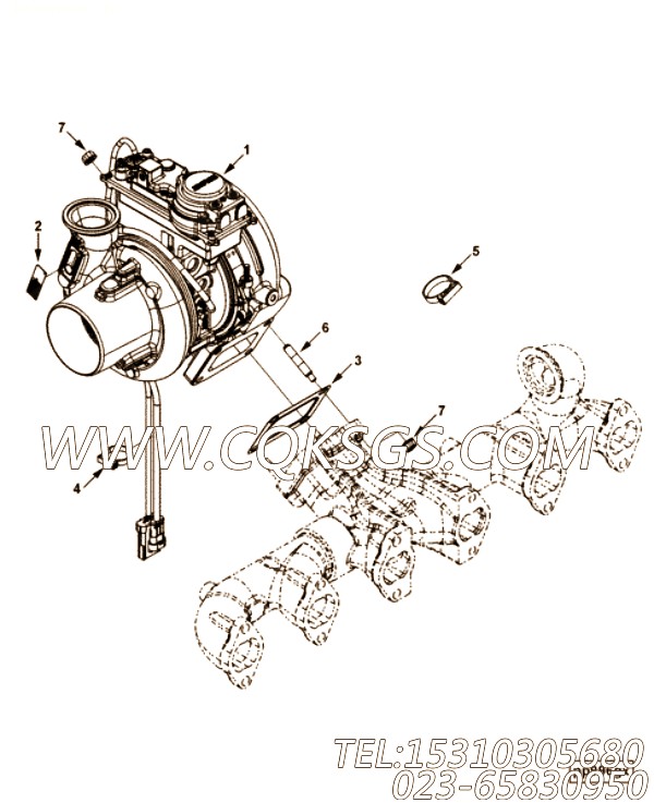 【涡轮增压器】康明斯CUMMINS柴油机的2842378 涡轮增压器