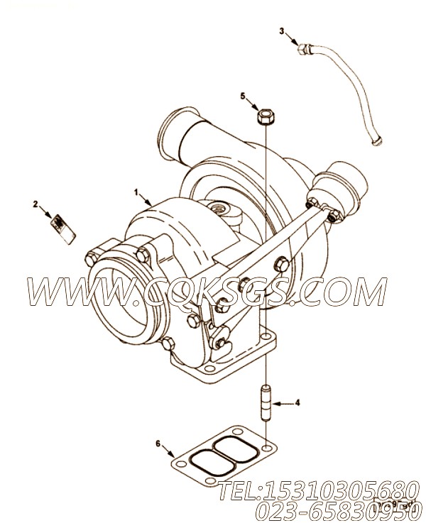 【涡轮增压器】康明斯CUMMINS柴油机的2842227 涡轮增压器