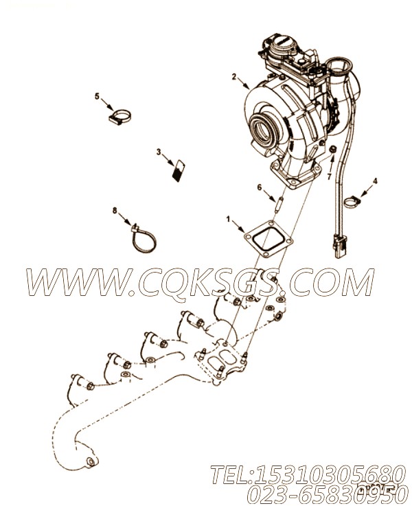 【涡轮增压器】康明斯CUMMINS柴油机的3769000 涡轮增压器