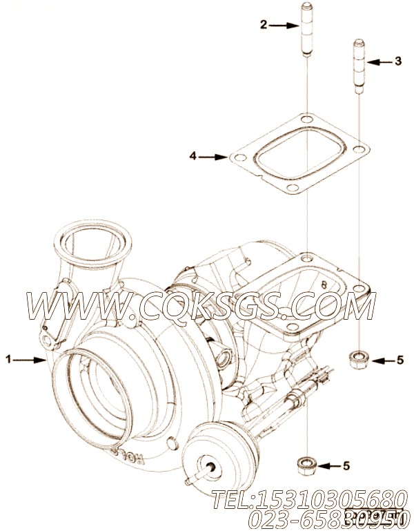 【涡轮增压器】康明斯CUMMINS柴油机的3767524 涡轮增压器