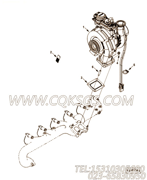 【涡轮增压器】康明斯CUMMINS柴油机的2836883 涡轮增压器