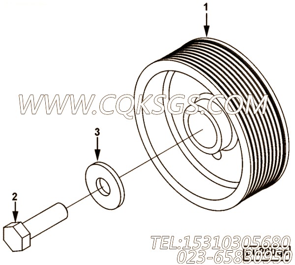 【附件传动皮带轮】康明斯CUMMINS柴油机的4083240 附件传动皮带轮