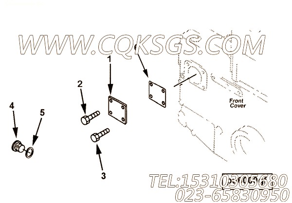 【封面板垫片】康明斯CUMMINS柴油机的4068578 封面板垫片