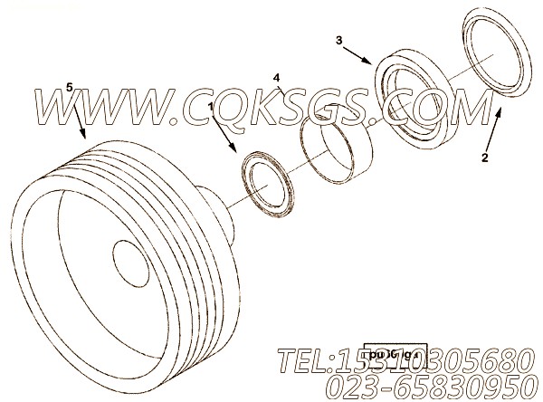 【附件传动皮带轮】康明斯CUMMINS柴油机的3630162 附件传动皮带轮