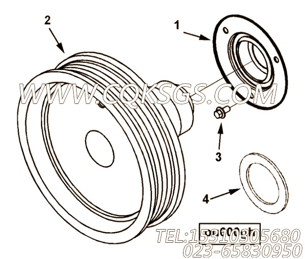 【附件传动皮带轮】康明斯CUMMINS柴油机的4080398 附件传动皮带轮