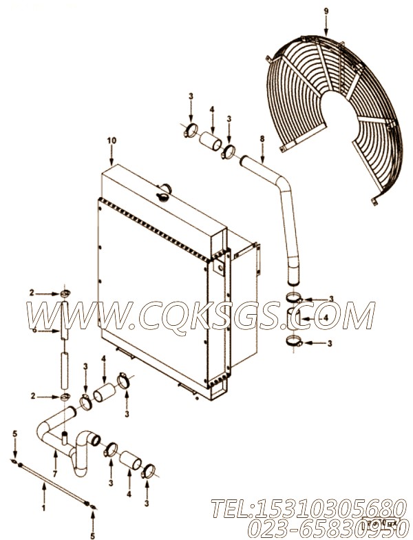 【散热器】康明斯CUMMINS柴油机的4927005 散热器