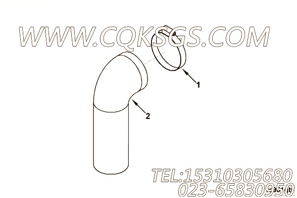 【发动机6CTA8.3-C205的散热器组】 康明斯弯管,参数及图片