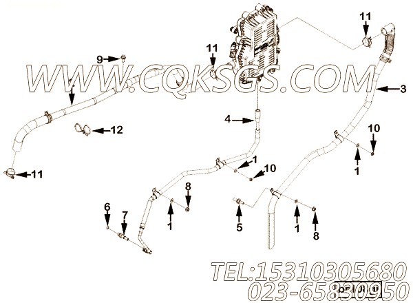 【模压管】康明斯CUMMINS柴油机的2874702 模压管