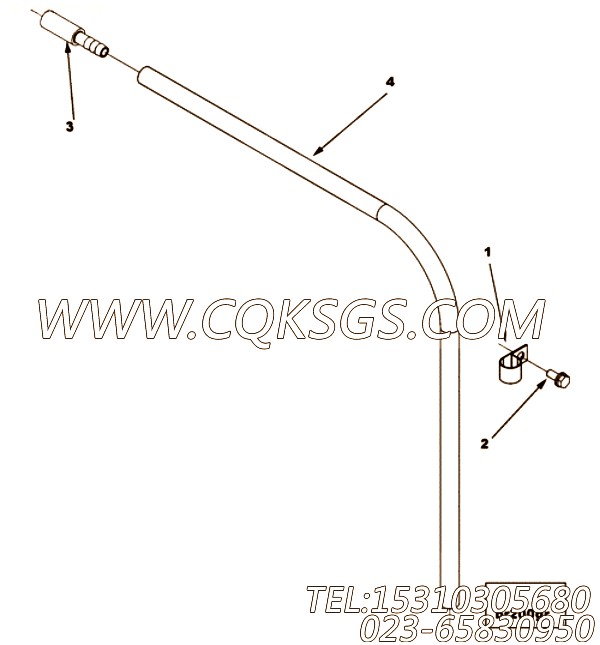 【软管】康明斯CUMMINS柴油机的4083473 软管
