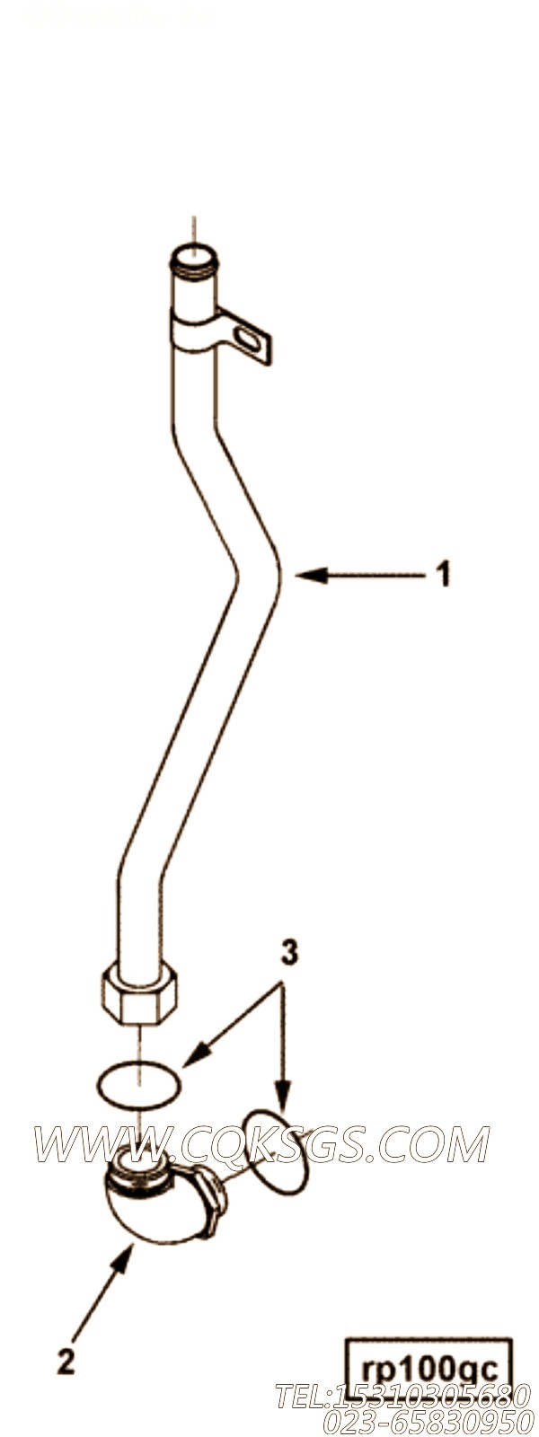 【外螺纹弯头】康明斯CUMMINS柴油机的3681023 外螺纹弯头