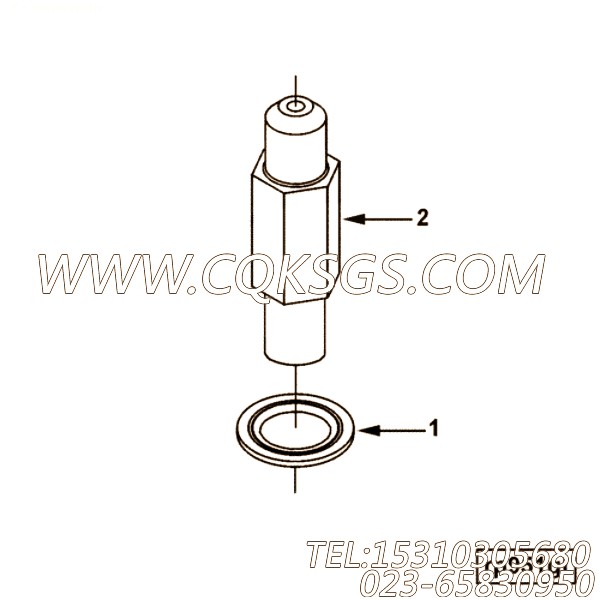【外螺纹接头】康明斯CUMMINS柴油机的4938641 外螺纹接头