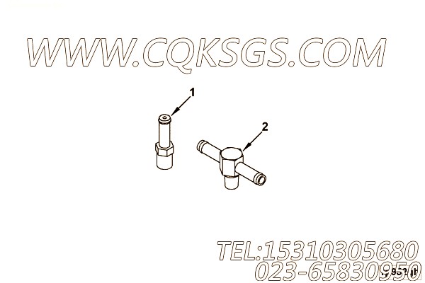【软管接头三通】康明斯CUMMINS柴油机的5255198 软管接头三通