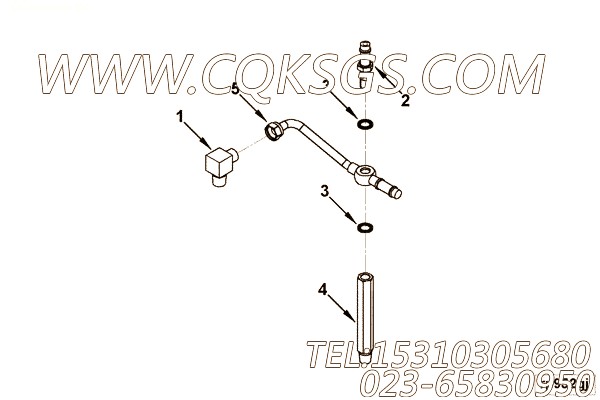【排气管】康明斯CUMMINS柴油机的4945849 排气管