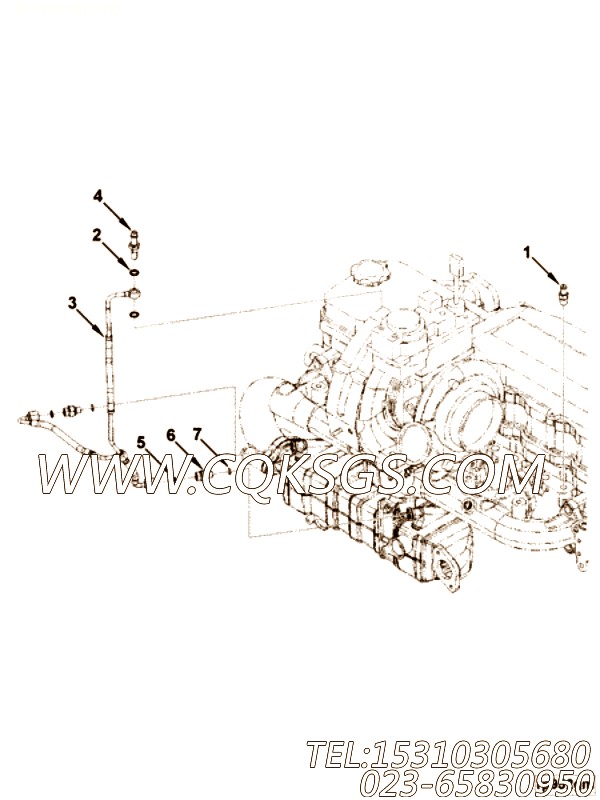 【排气管】康明斯CUMMINS柴油机的5269050 排气管