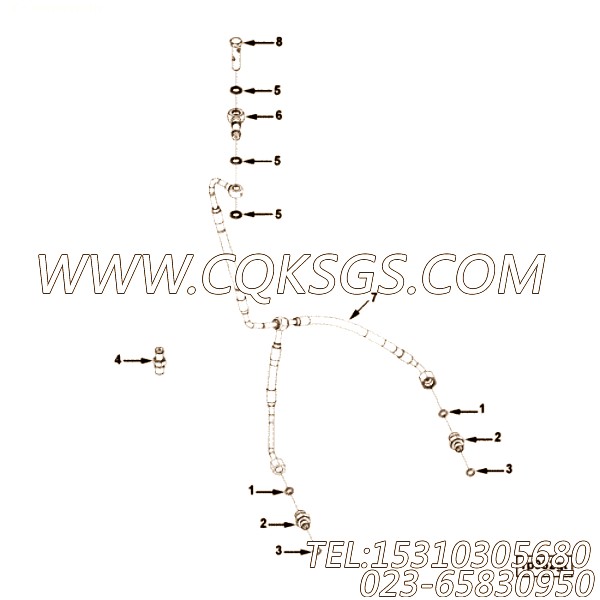 【Screw, Banjo Connector】康明斯CUMMINS柴油机的5272389 Screw, Banjo Connector