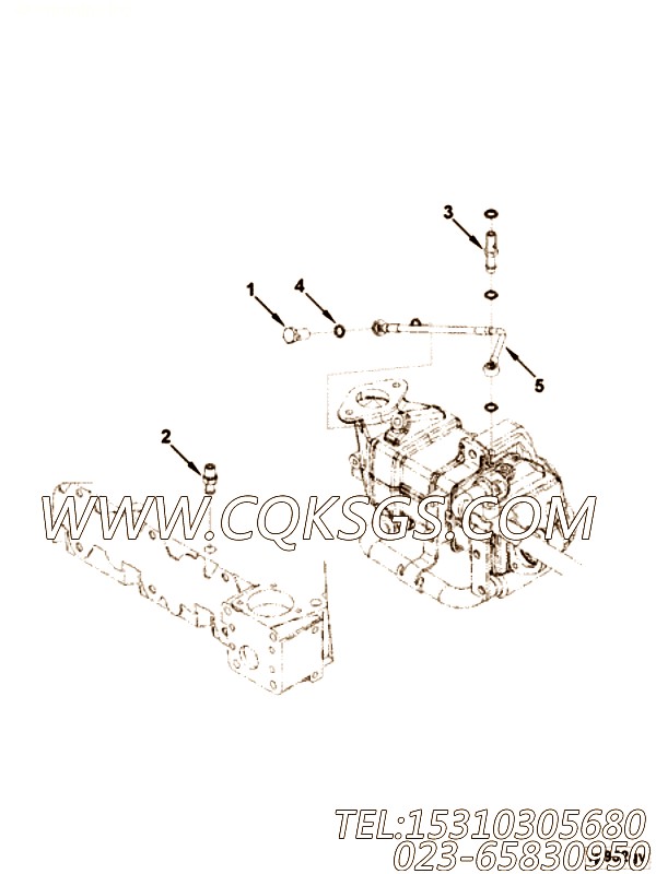 【排气管】康明斯CUMMINS柴油机的5284586 排气管