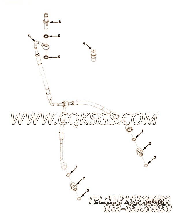 【外螺纹接头】康明斯CUMMINS柴油机的3100395 外螺纹接头