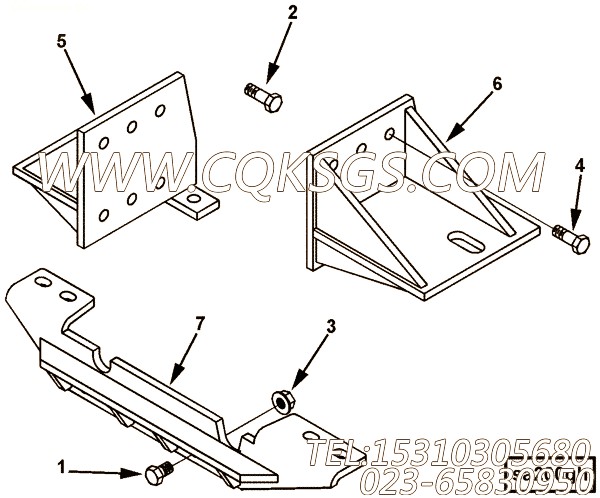【六角法兰六角螺钉】康明斯CUMMINS柴油机的4078915 六角法兰六角螺钉
