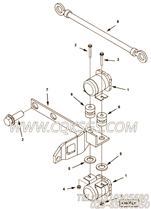【磁性开关支架】康明斯CUMMINS柴油机的4924316 磁性开关支架