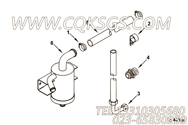 【曲轴箱通气】康明斯CUMMINS柴油机的3607887 曲轴箱通气