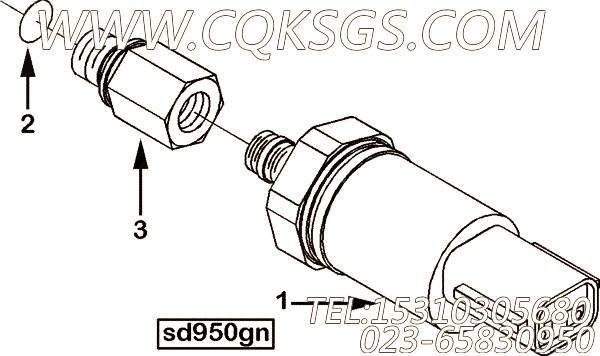 【压力传感器】康明斯CUMMINS柴油机的3932300 压力传感器