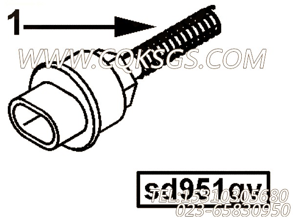 【温度传感器】康明斯CUMMINS柴油机的4980410 温度传感器