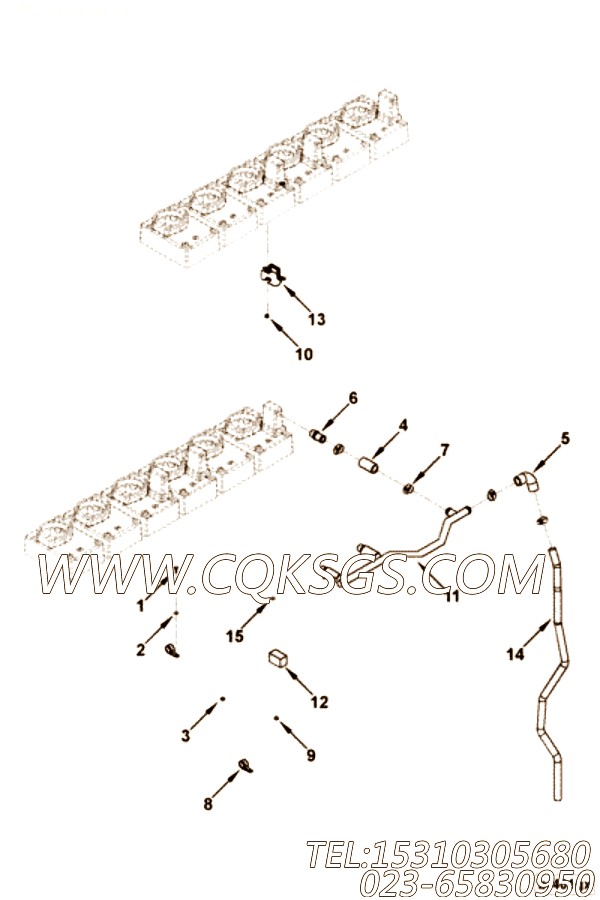 【换气管】康明斯CUMMINS柴油机的4970927 换气管