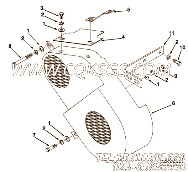137797螺栓,用于康明斯NTA855-G2动力水泵皮带轮护罩组,【柴油发电】配件