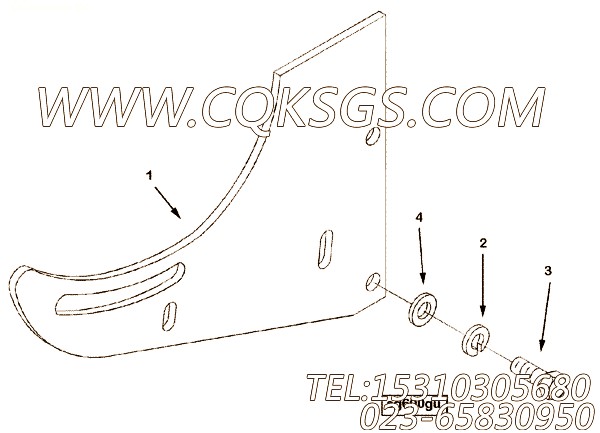 【发电机支撑】康明斯CUMMINS柴油机的3627973 发电机支撑