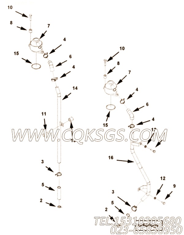 【六角头螺栓】康明斯CUMMINS柴油机的3093756 六角头螺栓