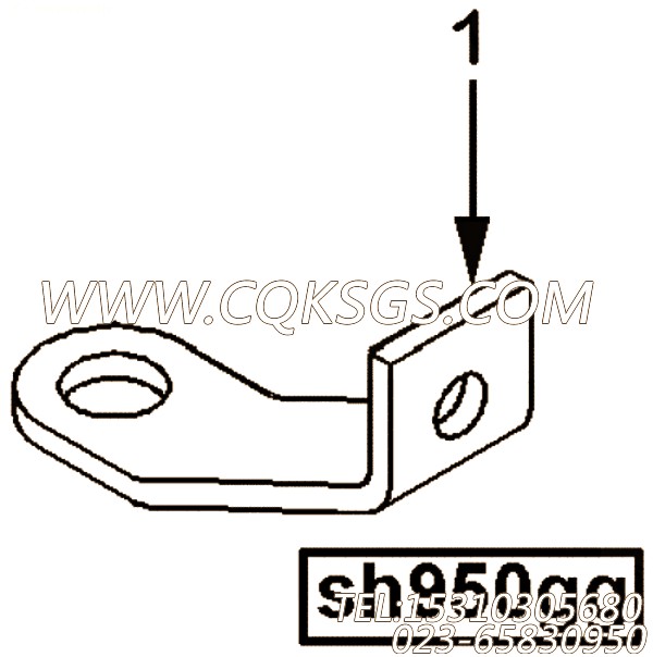 【Bracket Heat Shield】康明斯CUMMINS柴油机的3283683 Bracket Heat Shield