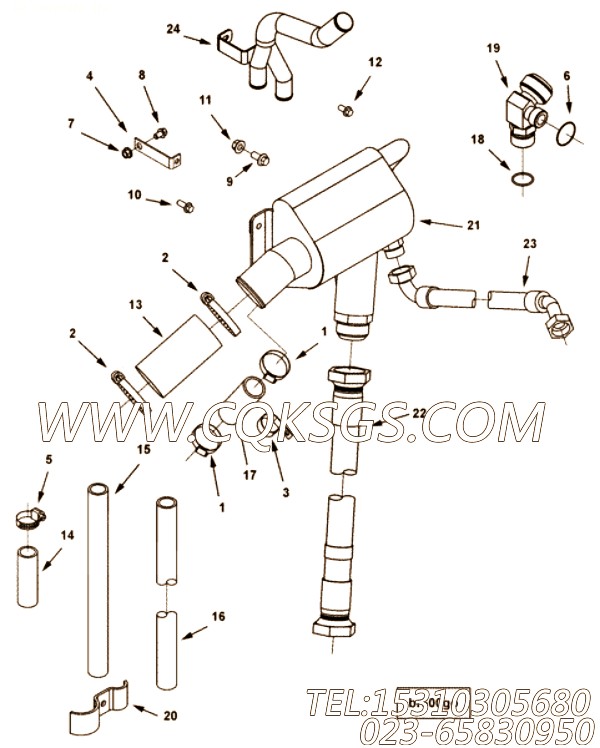 【柔性软管】康明斯CUMMINS柴油机的4100639 柔性软管