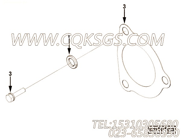 【圈养的洗衣机第螺丝】康明斯CUMMINS柴油机的3165857 圈养的洗衣机第螺丝