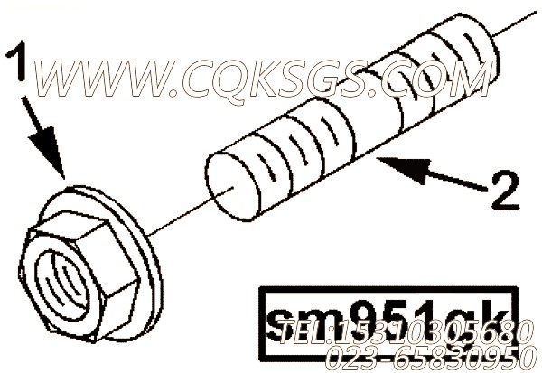 【起动电机安装】康明斯CUMMINS柴油机的4893831 起动电机安装
