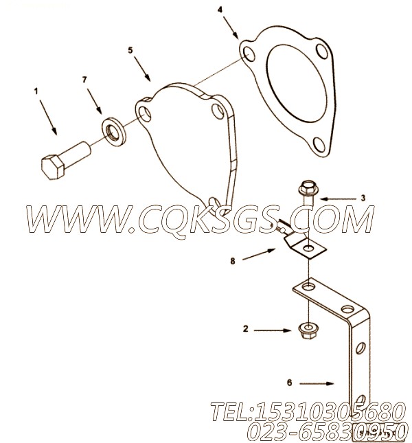 【六角头螺栓】康明斯CUMMINS柴油机的3093760 六角头螺栓