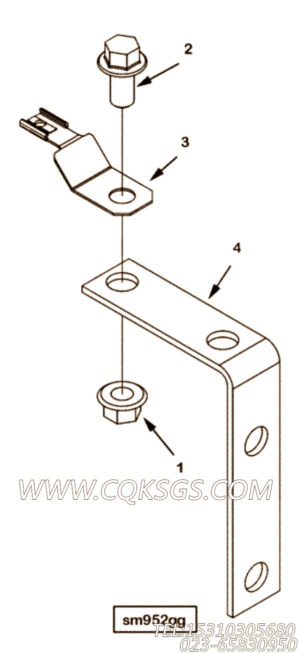 【管支撑】康明斯CUMMINS柴油机的4095726 管支撑