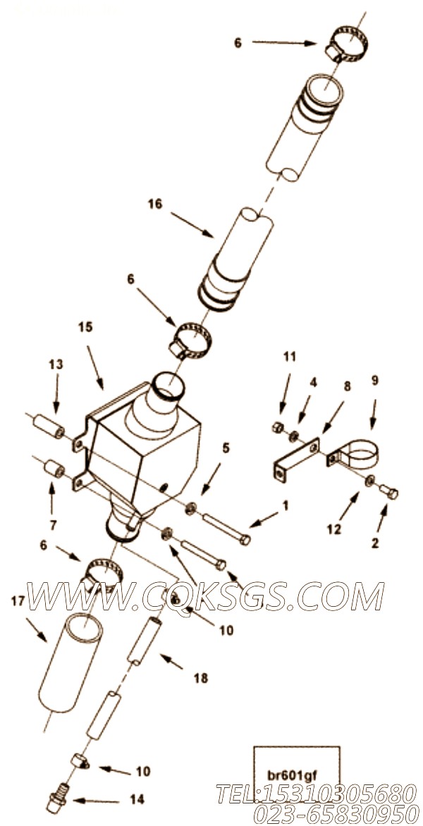 【软管】康明斯CUMMINS柴油机的3632449 软管