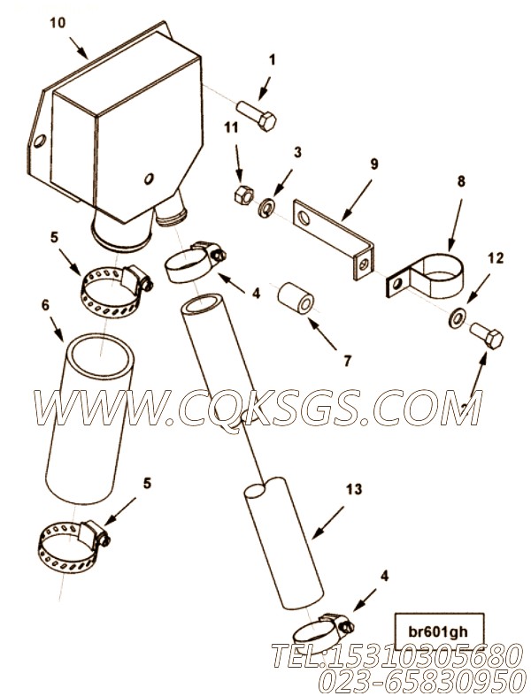 【软管】康明斯CUMMINS柴油机的3633076 软管