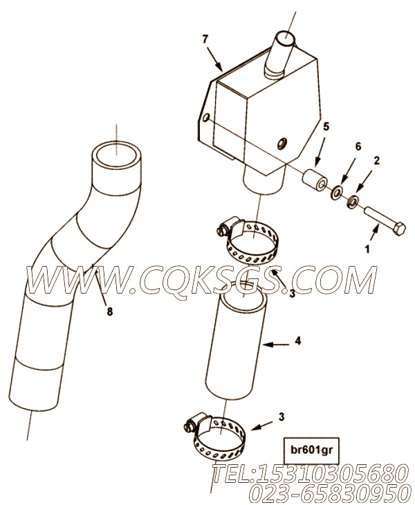 【曲轴箱通气】康明斯CUMMINS柴油机的3897782 曲轴箱通气