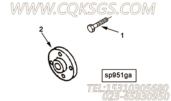 【六角法兰六角螺钉】康明斯CUMMINS柴油机的4900448 六角法兰六角螺钉