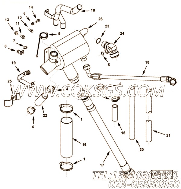 【适配器弯头】康明斯CUMMINS柴油机的4086581 适配器弯头