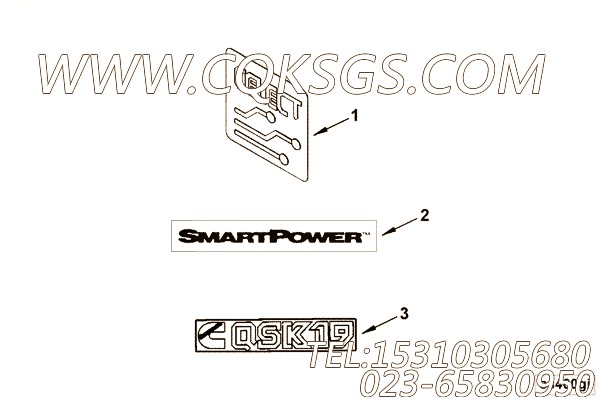 【名牌】康明斯CUMMINS柴油机的3096522 名牌