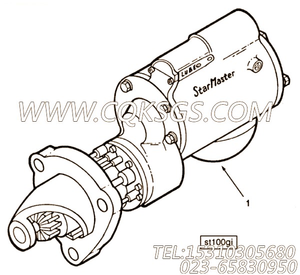 【起动马达】康明斯CUMMINS柴油机的3054854 起动马达