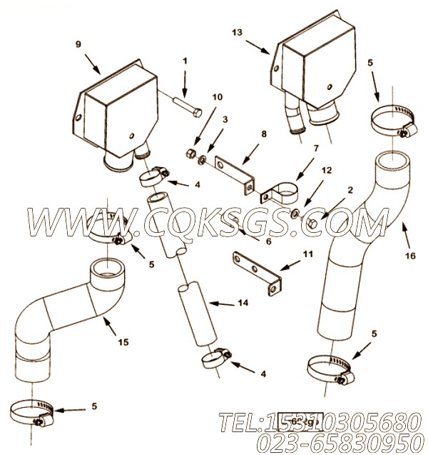 【模压管】康明斯CUMMINS柴油机的3638280 模压管