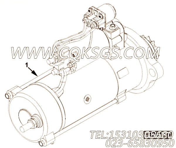 【起动马达】康明斯CUMMINS柴油机的4974522 起动马达