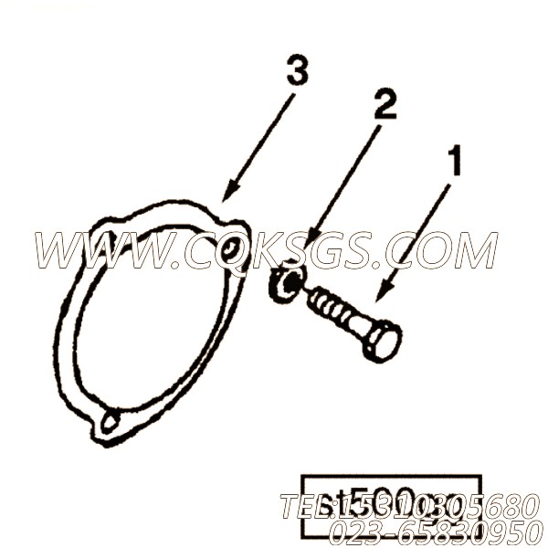 【六角头螺栓】康明斯CUMMINS柴油机的158254 六角头螺栓