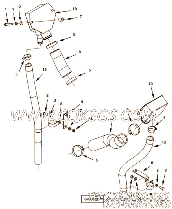 【模压管】康明斯CUMMINS柴油机的4924673 模压管